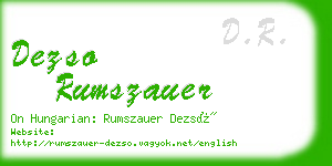 dezso rumszauer business card